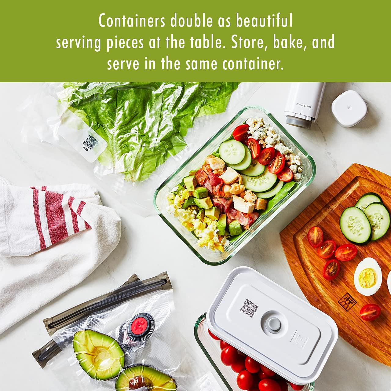 Fresh & save Glass Small Airtight Food Storage Container, Meal Prep Container, Food Saver